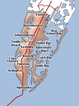 Northampton County Virginia Map